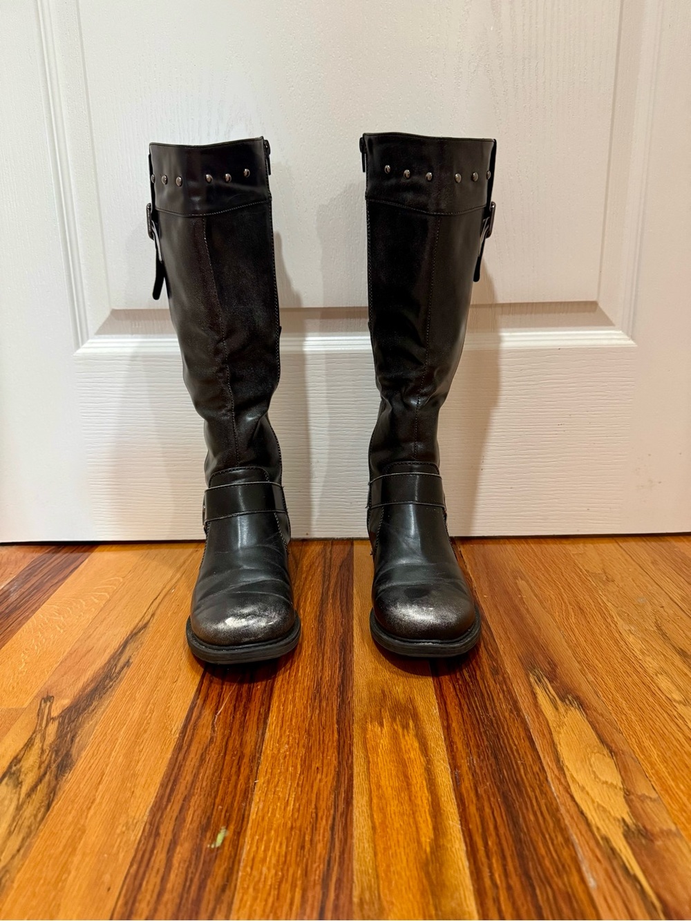 Natural Reflections Brand - Black Knee-High Women's Riding Boots